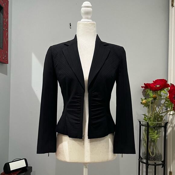 NEW Banana Republic Wool Pinstripe Structured Hourglass Classic Blazer Jacket 2 - Picture 7 of 14